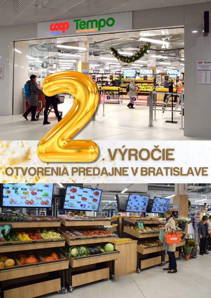 Druhé výročie predajne TEMPO Supermarket v Bratislave