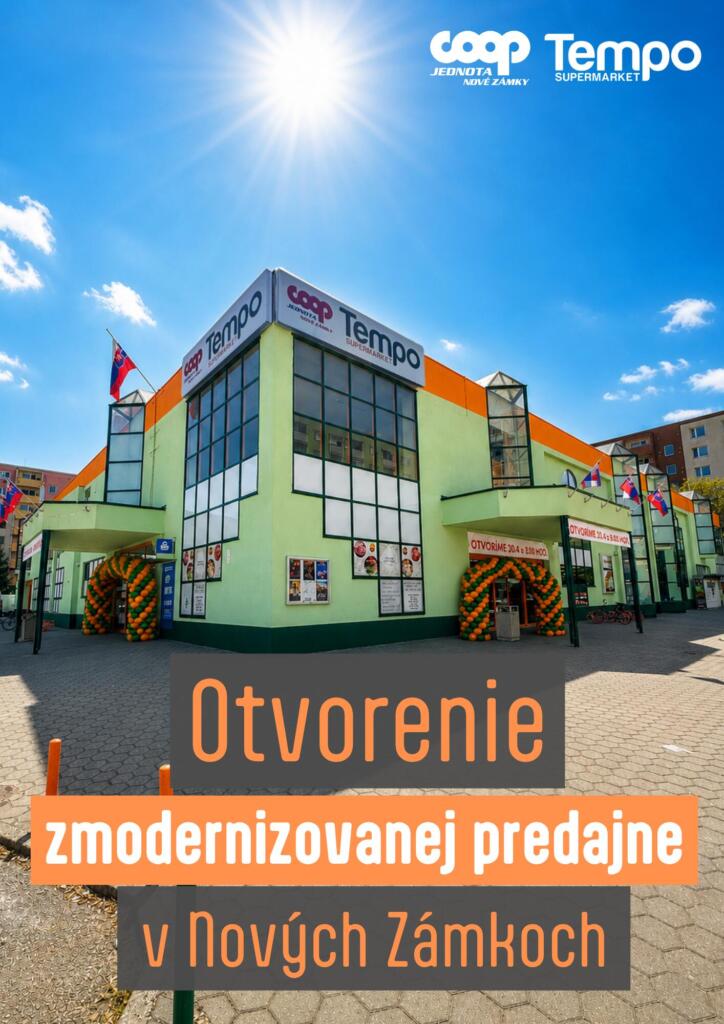 Otvorenie zmodernizovaného TEMPO Supermarket COOP Jednota Nové Zámky