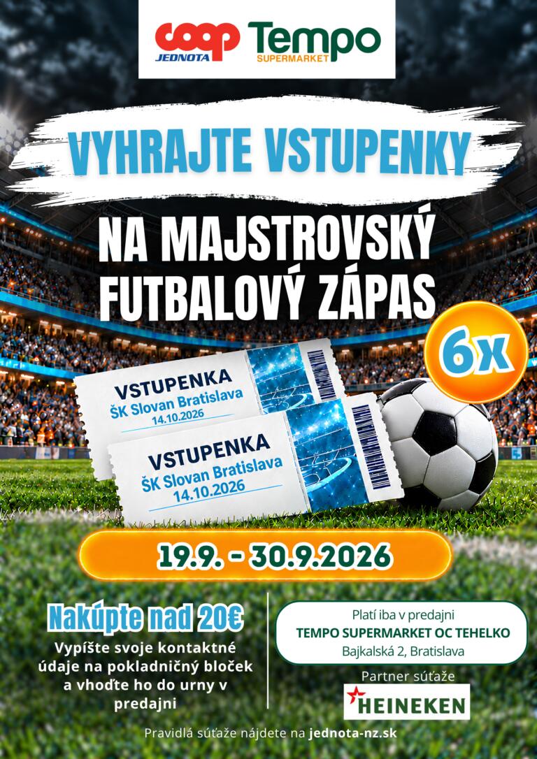 Súťaž vyhrajte vstupenky na zápas