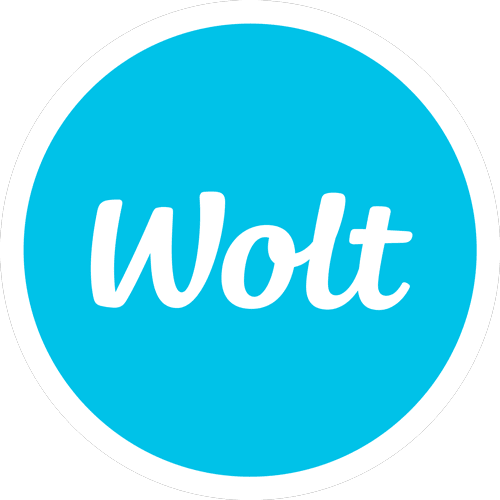 Wolt logo - donáška potravín z COOP Jednoty Nové Zámky