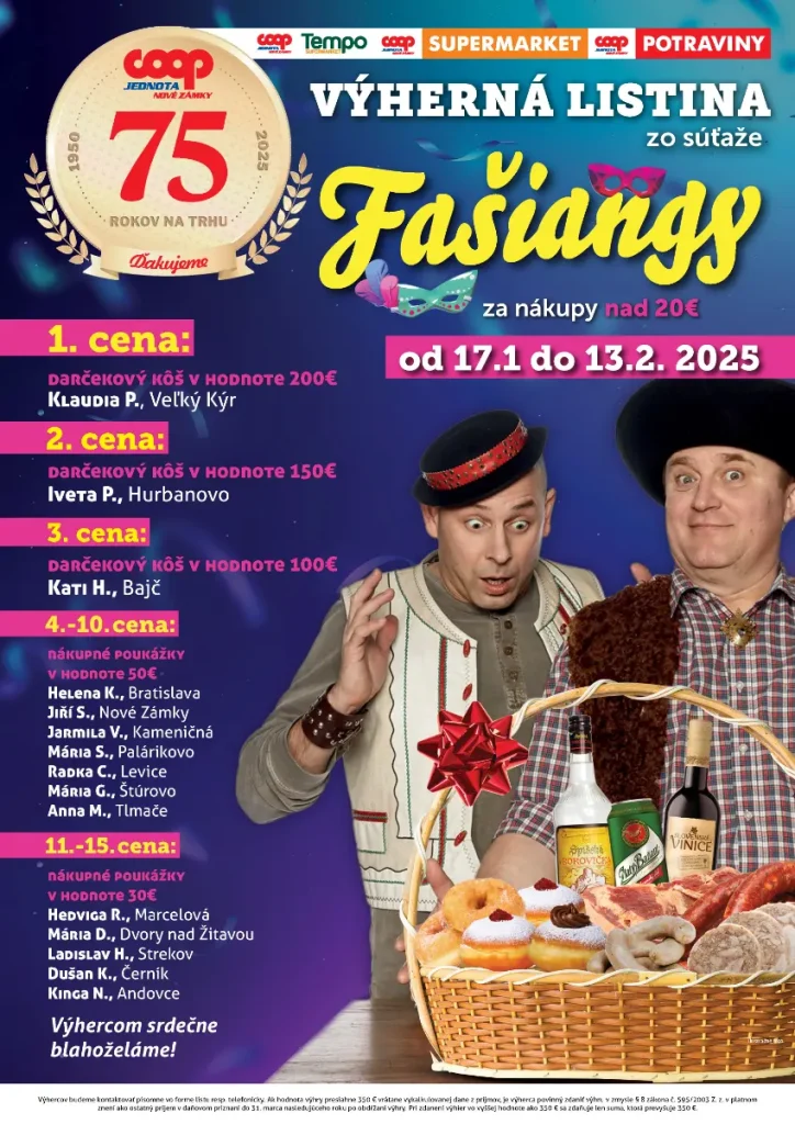25KOR0137 - COOP JEDNOTA - Vyherna listina Fasiangy - A2